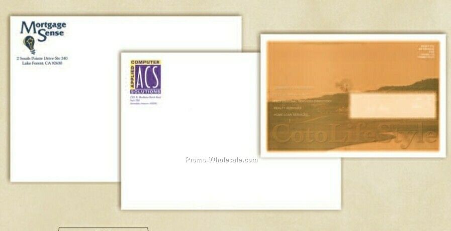 Booklet Envelope With Black Print & One Standard Ink (10"x13")