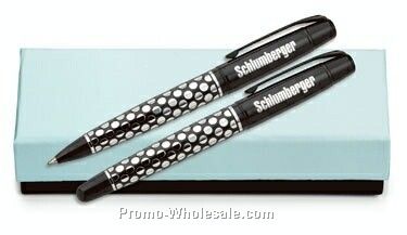 Boutique Techno Ballpoint And Rollerball Pen Set