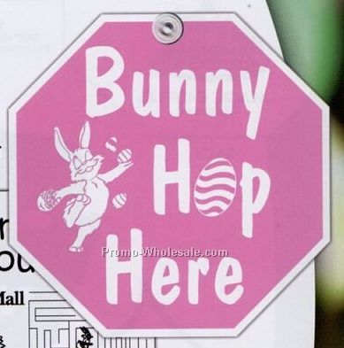 Bunny Hop Here Window Sign