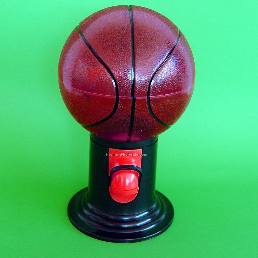 Candy Dispenser - Basketball - 1 Side / 1 Color Custom Imprint