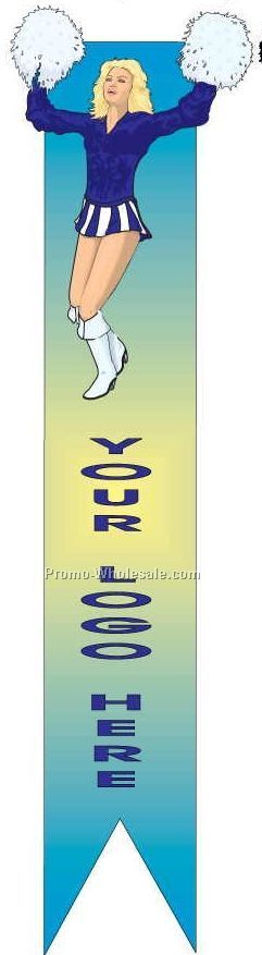 Cheerleader Bookmark W/ Black Back