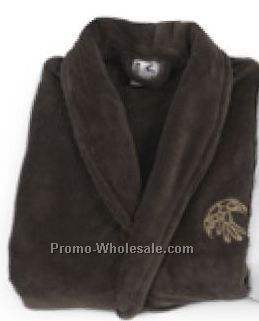 Chocolate Brown & Eagle S/M Velura Robe W/ Live Crest Design -
