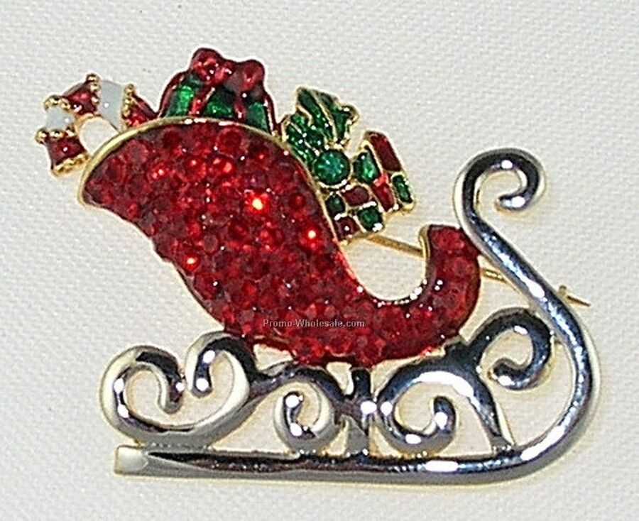 Christmas Rhinestone Broaches