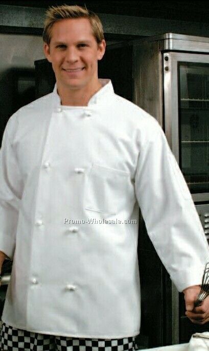 Classic Chef Coat (2x-large/ White) Fine Line Twill