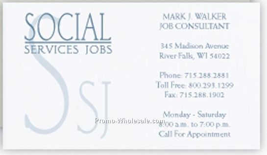 Classic Crest Natural White Business Card W/ 1 Standard Foil