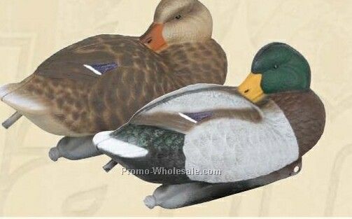Classic Sleeping Mallard Duck Decoy W/ Weighted Keel