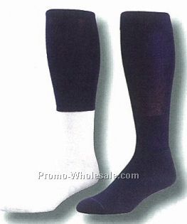 Colored Top Or Solid Nylon Top Heel & Toe Football Socks (13-15 X-large)