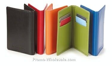 Colorplay Leather Card Case (6 Card Slot)- 4"x2-1/2"
