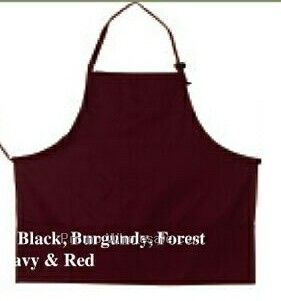 Cotton/ Poly Bib Apron With 3 Pockets & Adjustable Neck Strap