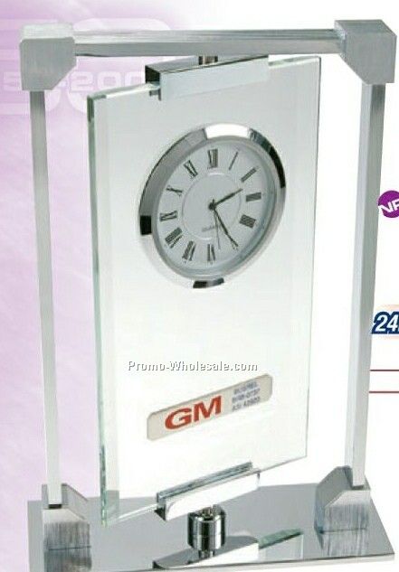 Crystal Quartz Executive Swivel Clock