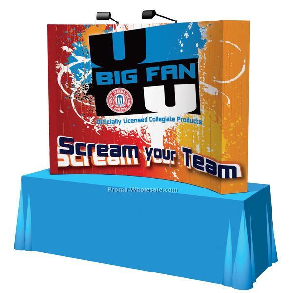 Curve Tabletop Billboard Pop-up Display W/ Wrap Graphic 8'