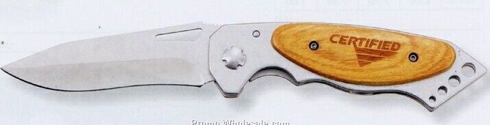 Dakota "falcon" Pocket Knife With Blond Wood Insert