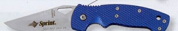 Dakota "volunteer" Pocket Knife (Blue Handle/ Half Serrated Blade)