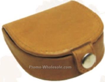 Dark Brown Cowhide Horseshoe Change Purse W/Inside Pocket