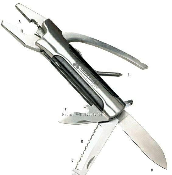 Deluxe Stainless Steel & Black Multi-tool