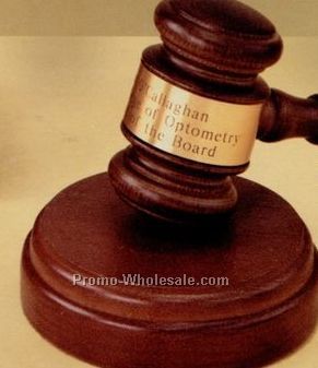 Deluxe Walnut Finish Standard Director Gavel W/ Sound Block