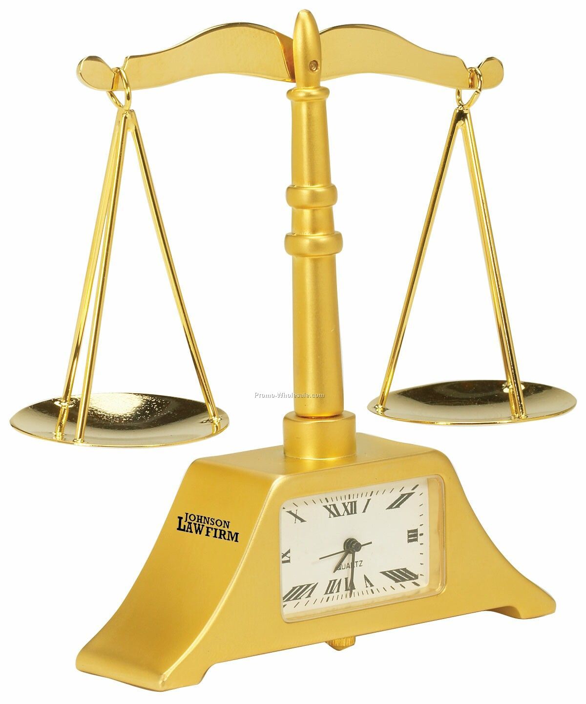 Die Cast Scale Of Justice Clock