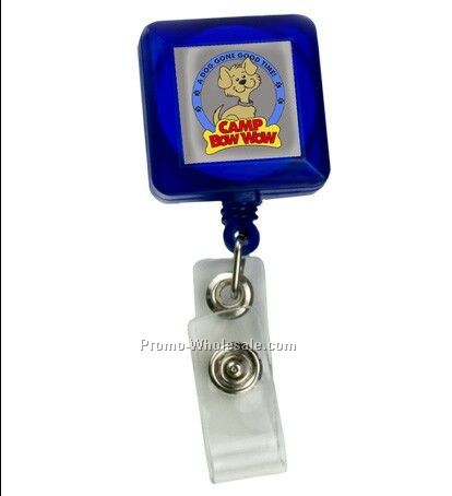 Domed Retractable Badge Holders Square