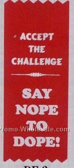 Drug Free Award Ribbon - Say Nope To Dope