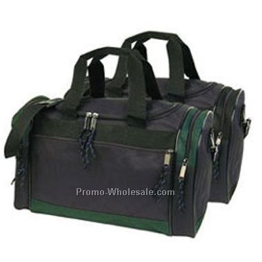 Duffel Bag (Black W/ Green Trim)