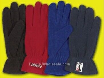 Embroidered Fleece Gloves (S/M And M/L)