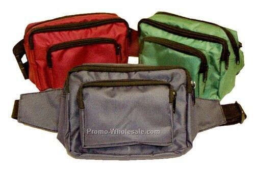 Fanny Pack W/ 4 Zipper Pocket (13"x6"x3-1/2")