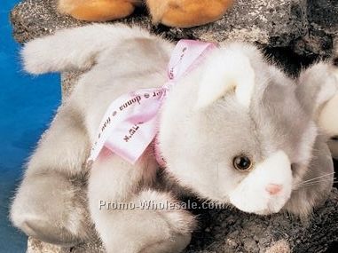 Floppy Family Gray Cat Stuffed Animal (10")
