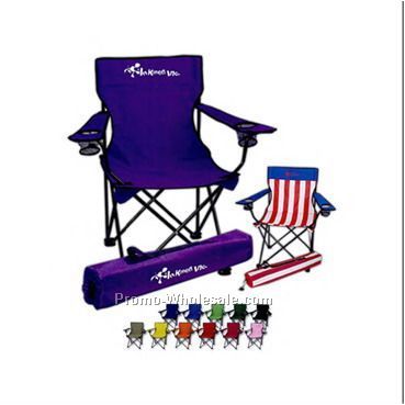 Folding Chair With Carrying Bag - Stripe