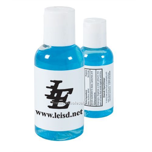 Gel Hand Sanitizer With Blue Tint - 2 Oz. Bottle