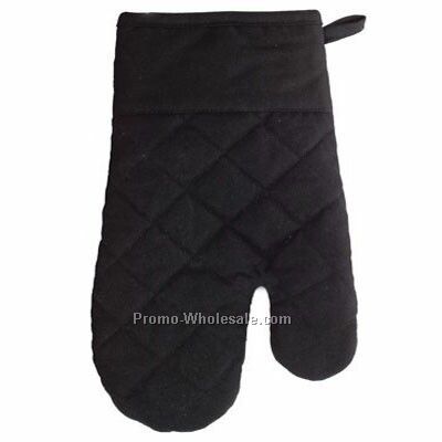 Giftcor Black Cotton Oven Mitt 6-3/4"x11"x3/4"