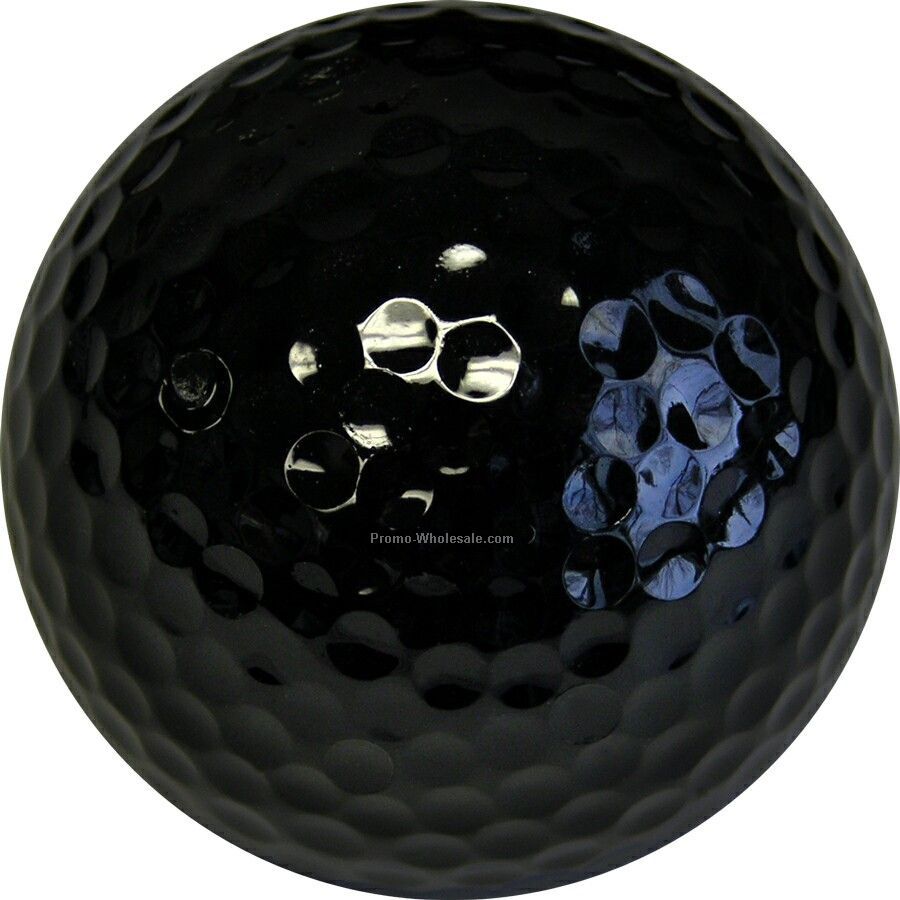 Golf Balls - Black - Custom Printed - 4 Color - Clear 3 Ball Sleeves