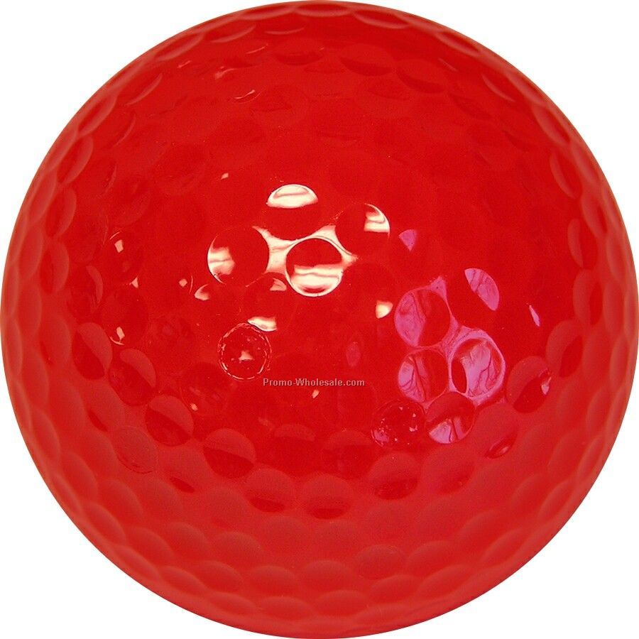 Golf Balls - Red - Custom Printed - 1 Color - Clear 3 Ball Sleeves