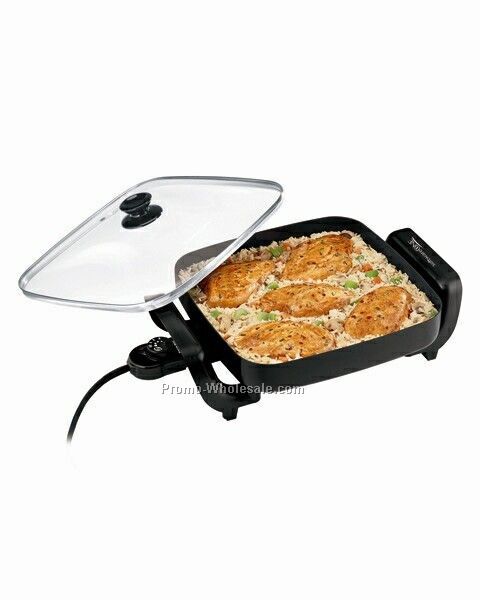 Hamilton Beach Square Skillet With Glass Lid