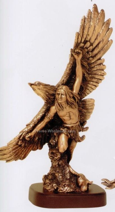 Indian Figurine W/Eagle