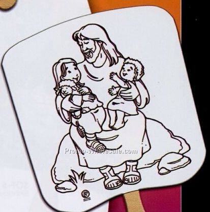 Jesus With Children U-color Fans