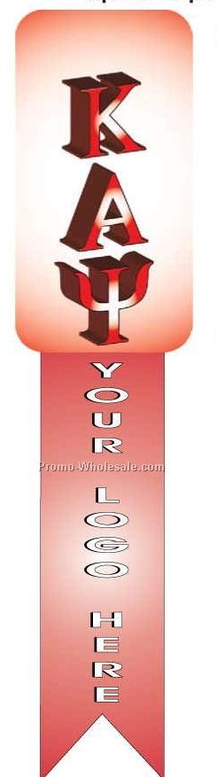 Kappa Alpha Psi Fraternity Letter Bookmark W/ Black Back