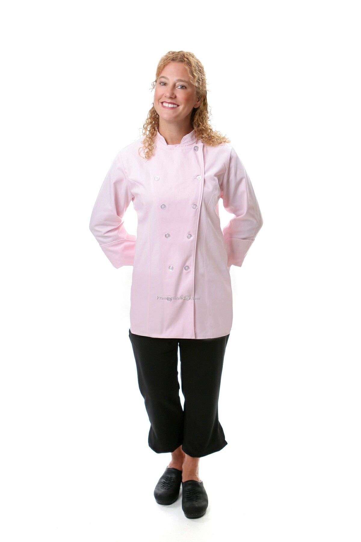 Ladies' Fitted Chef Coat - Pink (X-large)