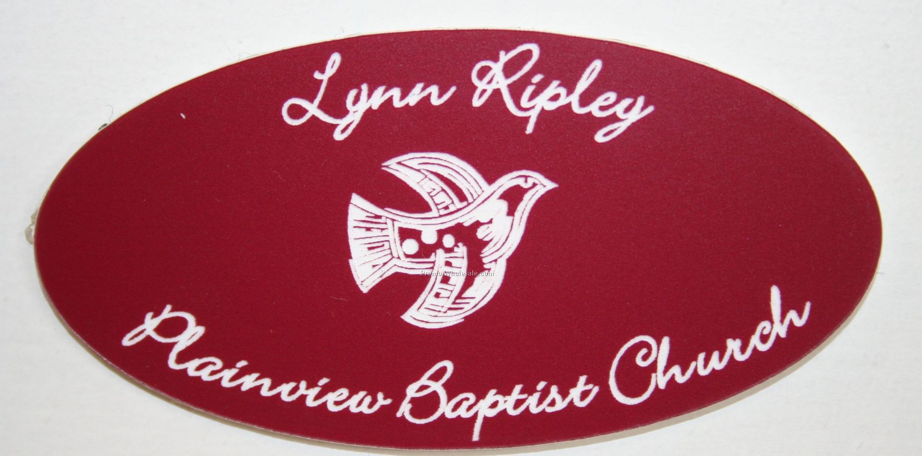 Laser Engraved Badge - 2-3/8"x1-9/16" Oval