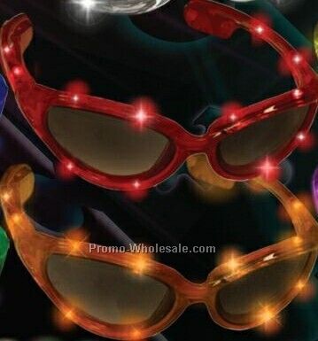 Light Up LED Flashing Glasses - Orange