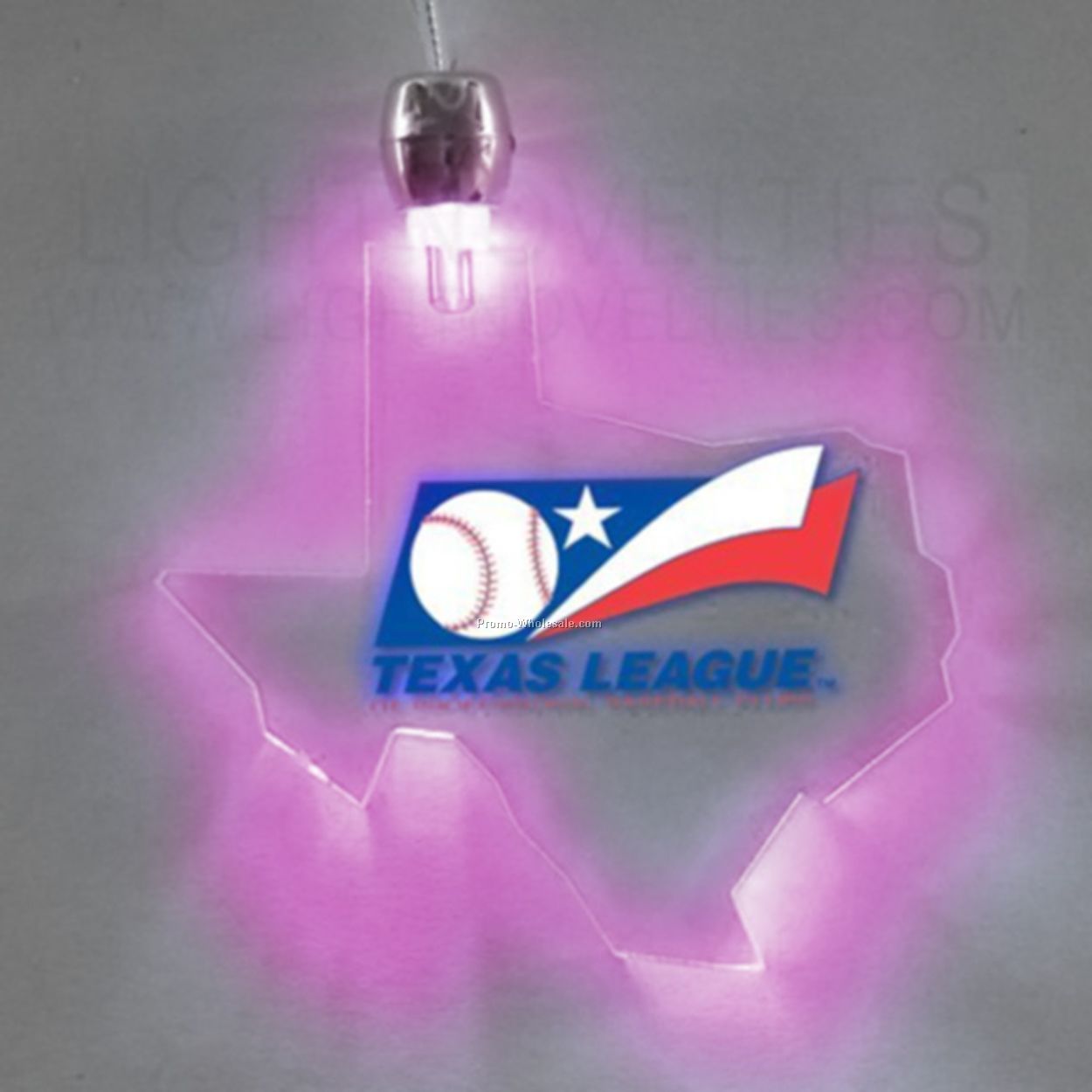 Light Up Pendant Necklace - Texas - Pink Or Purple