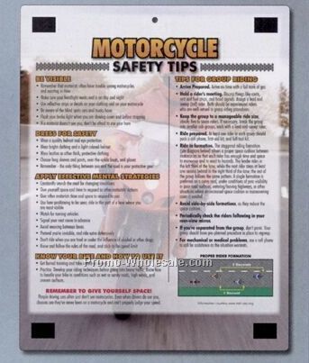Magnetic Memo Board With Motorcycle Safety Tip Chart Back Stock Layout