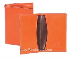 Mahogany Italian Leather Business Card Case