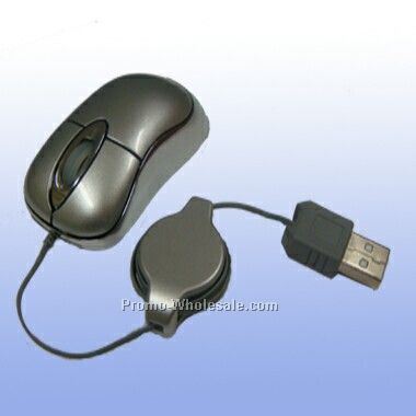 Mini Mouse With Retractable Cord