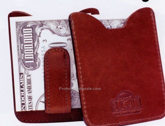 Money Clippocket W/ Leather Pocket (Top Grain)