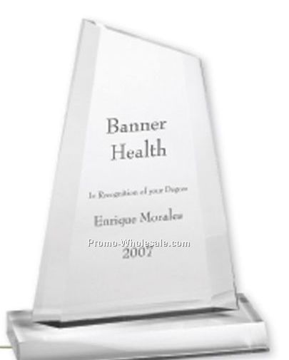 Multi-faceted Acrylic Clear Slope Award (Screen Printed)