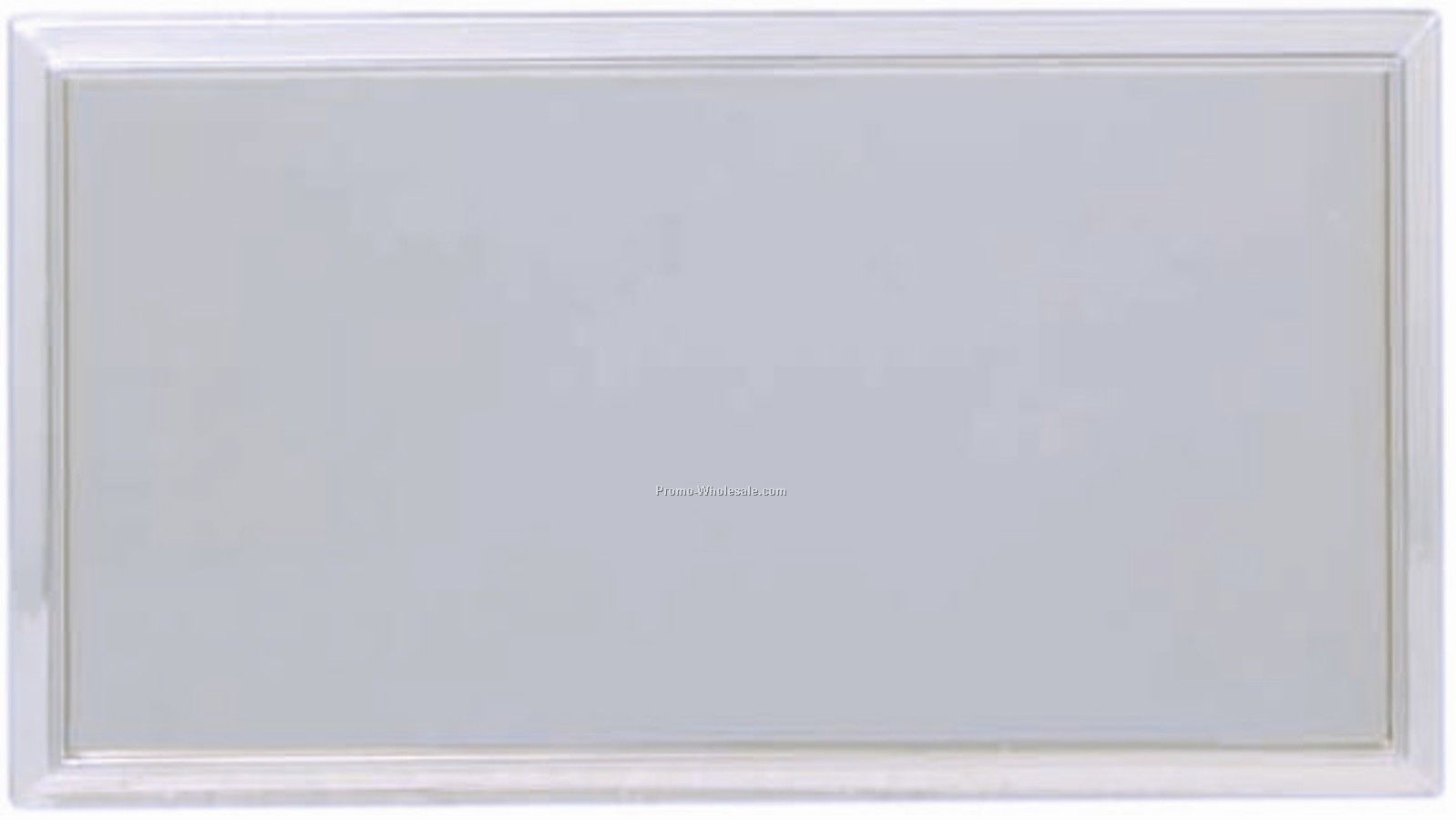 Name Badge Frame - Silver Rectangle / For 3"x1-1/2" Insert