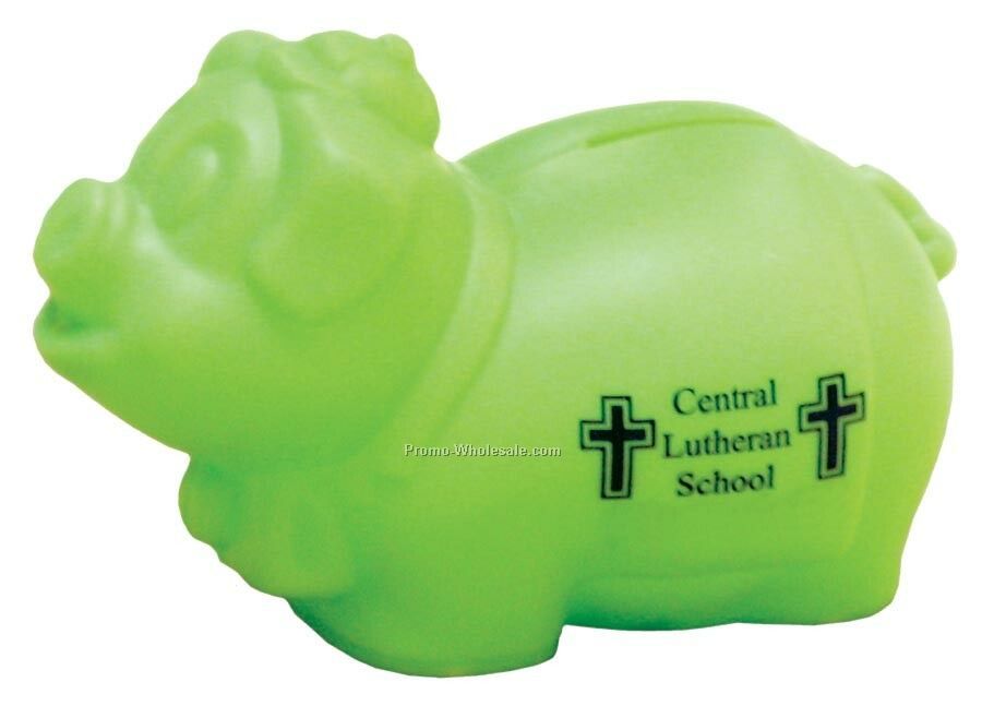 Neon Piggy Bank (1 Color/2 Side)