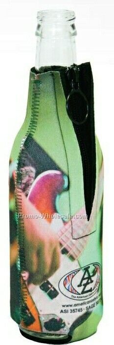 Neoprene Zipper Bottle Holder - Pink Camouflage