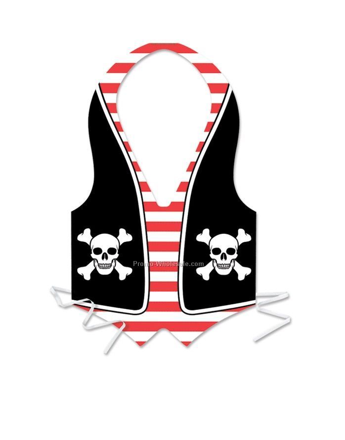 Packaged Plastic Pirate Vest (Full Size)