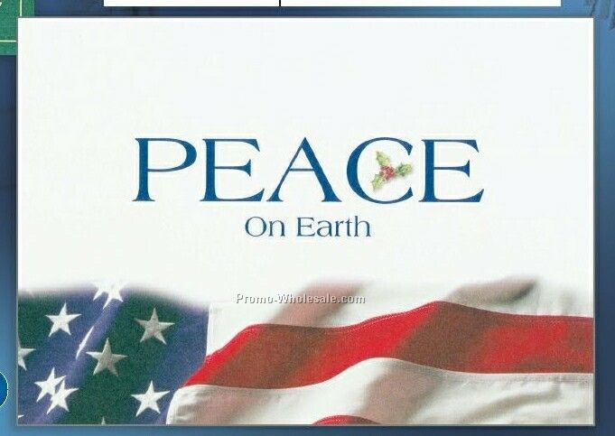 Peace On Earth/ American Flag Holiday Greeting Card (After 10/1)